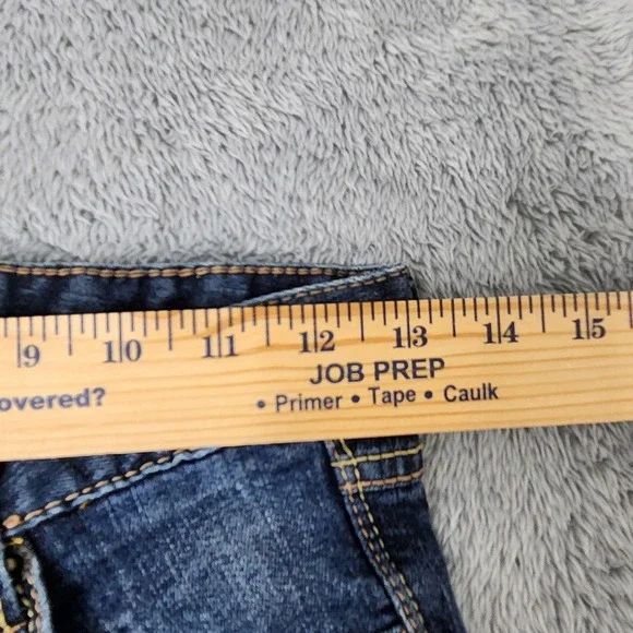 Rue21 Jeans Juniors 0 Short Blue Slim Fit Dark Wash Embroidered Pockets Stretch - Picture 9 of 13